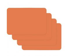 Venilia Tischset Platzset für Esszimmer Uni Orange 4er Set abwischbar Polypropylen, lebensmittelecht, 45 x 30 cm, 4 Stück, 59040