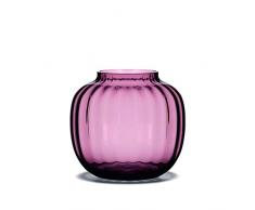 Holmegaard Primula Vase, Glas, Pflaume, 14,5x14,5x12,5