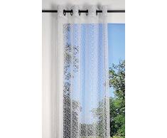 Lovely Casa R66505001VL Spider VL Vorhang 140 x 250 cm 100PE 100 % Baumwolle, Baumwolle, weiß, 140 x 250 cm