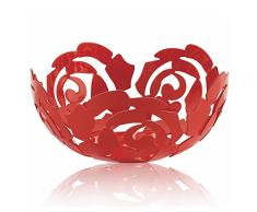Alessi La Rosa, Schale aus Edelstahl, epoxidharzlackiert, Flower Red