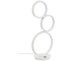 WOFI Tischleuchte, Aluminium, 15 W, VIKA, Weiß