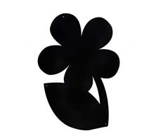 KalaMitica Gänseblümchen Design magnetische Kreidetafel aus Stahl, Anthrazit, 56x38x0,12cm