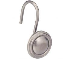 AmazonBasics – Haken für Duschvorhang, hängende Knopf-Haken, Bronze mit Ölschliff
