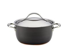 Anolon Nouvelle Kupfer Hard-Anodized Aluminiumguss 5-Quart Dutch Oven, Dunklen Grau