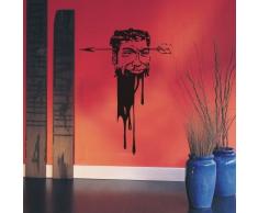 INDIGOS 4052166018234 Wandtattoo w127 Kopf, Pfeil, Blut, Fantasy Wandaufkleber 120 x 88 cm, gelb