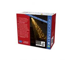 Konstsmide 3862-800 Micro LED Büschellichterkette Cluster / für Außen (IP44) / mit 8 Funktionen, SteuergerÃ¤t und Memoryfunktion / 768 bernsteinfarbenen Dioden / 36V Außentrafo / schwarzes Kabel