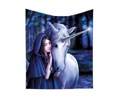 Nemesis Now Solace Anne Stokes Überwurf, Polyester, Einheitsgröße, 38 cm, Blau