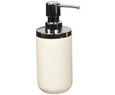 Umbra Junip Seifenspender - Moderner Spender für Flüssigseife und Schaumseife aus Polyresin mit 0,3 L Fassungsvermögen, 9 x 7 x 17,5 cm, Weià / Edelstahl