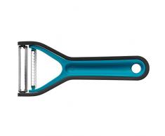 WMF Hello FUNctionals Doppel-Schäler 16,5 cm, 2 Sparschäler für Obst und Gemüse, schält und schneidet Streifen Julienneschneider Obstschäler