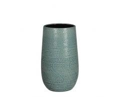 MICA Decorations Gabriel Vase, Keramik, blau, H 35 x Ø 21 cm