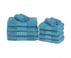 Dreamscene Badetuch aus ägyptischer Baumwolle Bale-Set, blaugrün, 12-teilig