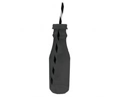 zakdesigns 2086-0170 Soda Flasche mit Trinkhalm, 70 cl, schwarz