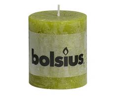 bolsius Stumpenkerze Rustik - gr¸n, 80 x 68 mm