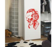 INDIGOS 4052166174251 Wandtattoo w931 Teufel Musik Wandaufkleber 120 x 78 cm, rot