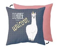 infinite by GEDA LABELS (INFKH) Kissen Lama I Choose Blau/Apricot