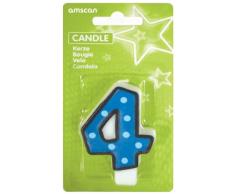 amscan Geburtstagskerze 4, gepunktet