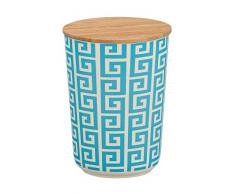 Wenko Aufbewahrungsdose Edge 0,7 l - Vorratsdose, Frischhaltedose mit Bambusdeckel und Silikonring luftdicht und aromafrisch Fassungsvermögen: 0,70 l, Bambusfaser, 10,5 x 14,5 x 10,5 cm, mehrfarbig