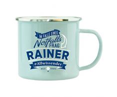 History & Heraldry Echter Kerl Emaille Becher, Rainer, Mehrfarbig