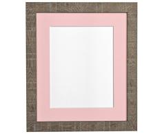 Frames by Post Bilderrahmen, tief, A1, mittlere Körnung rosa Bilderrahmen mit Halterung für Größe A2, braun