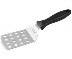 FMprofessional Kuchenpalette CHEF, Winkelpalette mit Funktionsteil aus Edelstahl, Tortenheber zum sicheren Anheben von Tortenböden (Farbe: Silber/Schwarz), Menge: 1 Stück