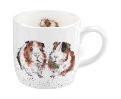 Wrendale Salat Be Friends (Guinea Pig) Single Tasse, Mehrfarbig
