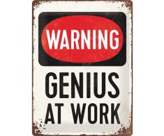 Nostalgic-Art 23229 Achtung - Genius at Work, Blechschild 30x40 cm
