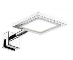 WOFI Wandleuchte SPA-Line, 1-flammig Serie Pax Energieeffizenzklasse A+ Schutzart IP44, Kelvin 3000, Lumen 340, 1 x LED / 5 W, 10 x 3,4 x 16,7 cm, chrom 4621.01.01.0044