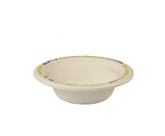 PAPSTAR 12125 50 Schalen, Holzschliff rund 200 ml Durchmesser 14 cm, 4 cm, Duett, weiß