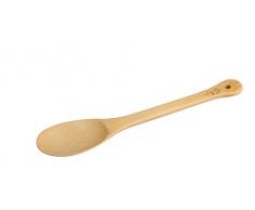 Fackelmann Löffel TROPICAL, Kochlöffel aus Bambus, Rührlöffel mit Tukan-Gravierung (Farbe: Braun), Menge: 1 Stück