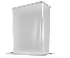 ECO-DuR 4024879000516 Kassetten ECK Duschrollo 137 x 62 cm weiß - Folie unbedruckt