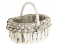 e-wicker24 Einkaufskorb aus Weide, Korb, beige, 34 x 42 x 36 cm