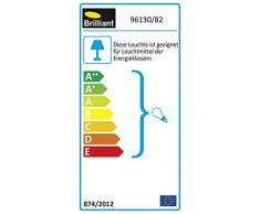 Brilliant 96130/82 Celica Außenwandleuchte, 1-flammig, E27, maximal 60 W HAL, geeignet, Metall/Kunststoff, IP44, spritzwassergeschützt, edelstahl