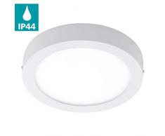 EGLO LED Außen-Deckenlampe Argolis, 1 flammige Außenleuchte für Wand und Decke, Deckenleuchte aus Alu und Kunststoff, Farbe: Weiß, IP44