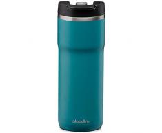 Aladdin Barista Java Thermavac Leak-Lock Edelstahl-Kaffeebecher To Go, 0,47 Liter, Aqua Blue, Doppelwandige Vakuum-Isolierung, Auslaufsicher, Thermobecher Isolierbecher