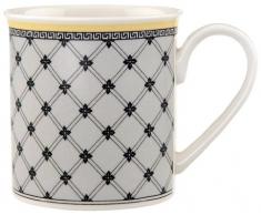 Villeroy & Boch Audun Promenade Kaffeebecher, 300 ml, Höhe: 9,1 cm, Premium Porzellan, Weiß/Bunt