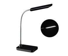 Relaxdays Schreibtischlampe LED, dimmbar, 3 Helligkeitsstufen, Touch, Büro Tischlampe HxBxT: 32 x 10 x 31 cm, schwarz