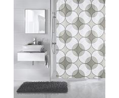 Meusch 2360901305 Duschvorhang Retro, 180 x 200 cm, anthrazit