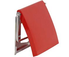 MSV Toilettenpapierhalter aus Edelstahl/MDF in rot, Mehrfarbig, 30 x 20 x 15 cm