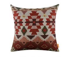 linkwell 45,7 x 45,7 cm Ethno Muster Design attraktive Jute Kissen Kissen Fall, Textil, CK1017, Einzelbett