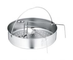WMF Schnellkochtopf-Zubehör, Einsatz-Set 2-teilig, Dampfer-Einsatz gelocht mit Einsatzsteg, für Schnellkochtöpfe 3,0 - 8,5 l, 22 cm, Cromargan Edelstahl, spülmaschinengeeignet