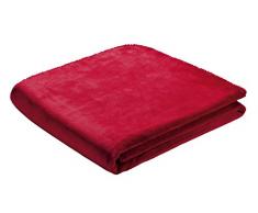biederlack Überwurf, Fleece, 130 x 170 cm, Rot