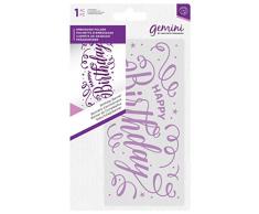 Crafters Companion GEM-EF-BIR Gemini Prägung Ordner Geburtstag Banner 14,5 x 7 cm, Multi-Colour, 5.75 x 2.75 inches