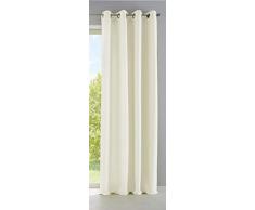 Vorhang Blickdicht Gardine Matt Lichtdurchlässig »Palermo« mit Ösen und Raffhalter Dekoschal HxB 225x140 cm Creme, 10000265