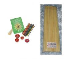 efco 1033101 Strohsterne, 23 x 17 x 3 cm, Mehrfarbig & Strohhalme, 22 cm lang, Tüte 50 Halme, edelgebleicht