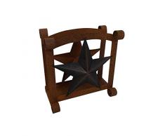 Craft Auslass Star Serviettenhalter, rustikal, 6,5 x 16,5 cm