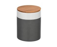 Wenko Aufbewahrungsdose Malta 0,95 l - Vorratsdose, Frischhaltedose mit Bambusdeckel und Silikonring luftdicht und aromafrisch FassungsvermÃ¶gen: 0,95 l, Keramik, 11 x 14,5 x 11 cm, mehrfarbig