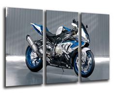 Wandbild - Motorrad BMW, Motor, 97 x 62 cm, Holzdruck - XXL Format - Kunstdruck, ref.26076