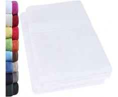 NatureMark 2er Pack SAUNATÜCHER Premium Qualität 80x200cm SAUNATUCH Sauna-Handtuch Doppelpack Farbe: Weiß