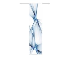 Home Fashion Franklin Schiebevorhang, Polyester, Blau, 245X60 cm