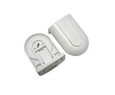 GARDINIA Rolloträger GT-1, Decken-, Wand- oder Nischenmontage, 1 Paar, Für Mittel- und Seitenzugrollos bis 202 cm Breite, Kunststoff, Weiß